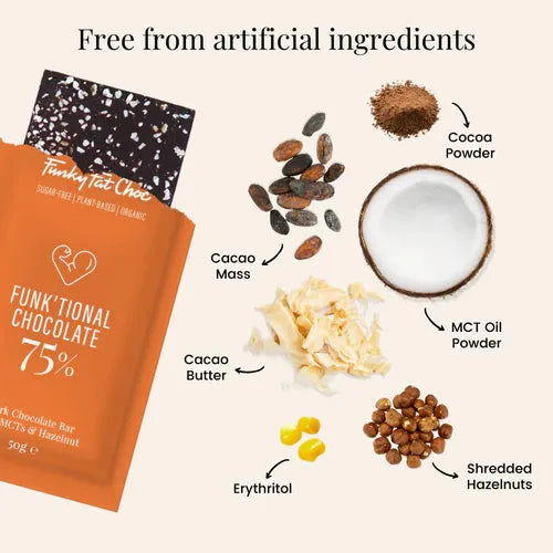 Keto Dark Chocolate with MCT & Hazelnut 50g