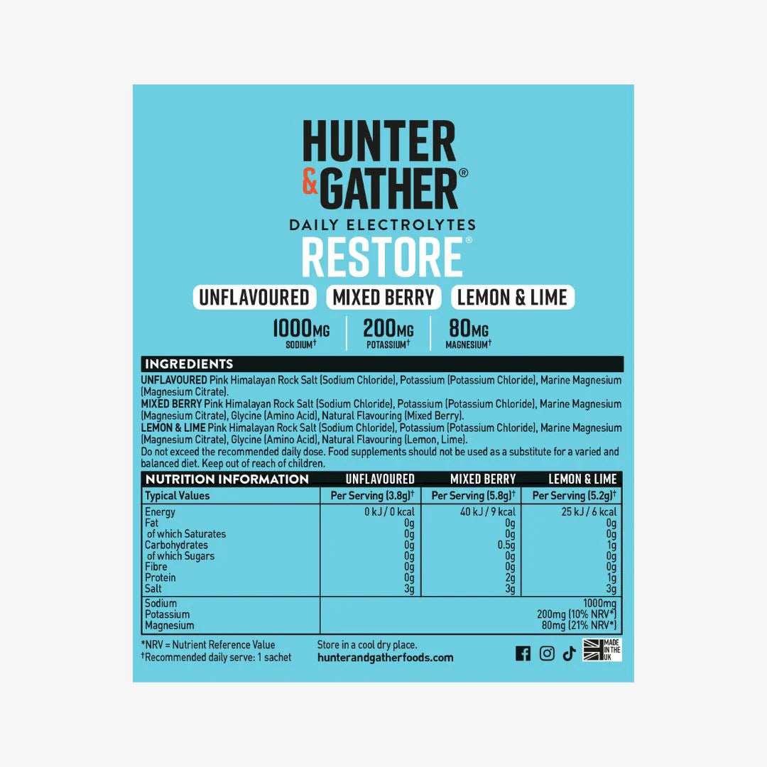 Hunter & Gather Restore Electrolytes - Variety 30 pack