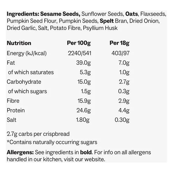 Fudi 'Everything But The Bagel' Crisp Bread 144g