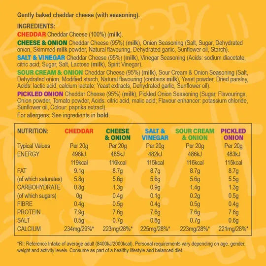 Cheese O's Crunchy Puffed Bites - Cheddar 20g