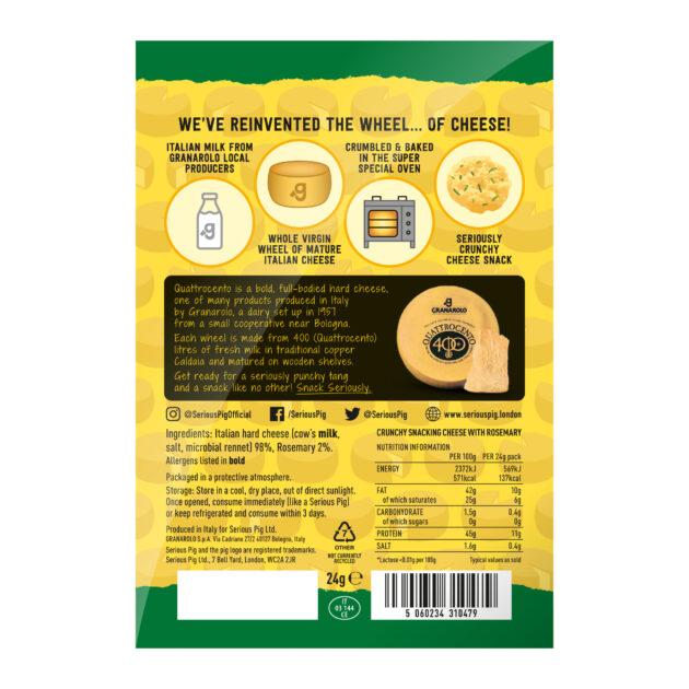 Serious Pig Crunchy Snacking Cheese Rosemary 24g