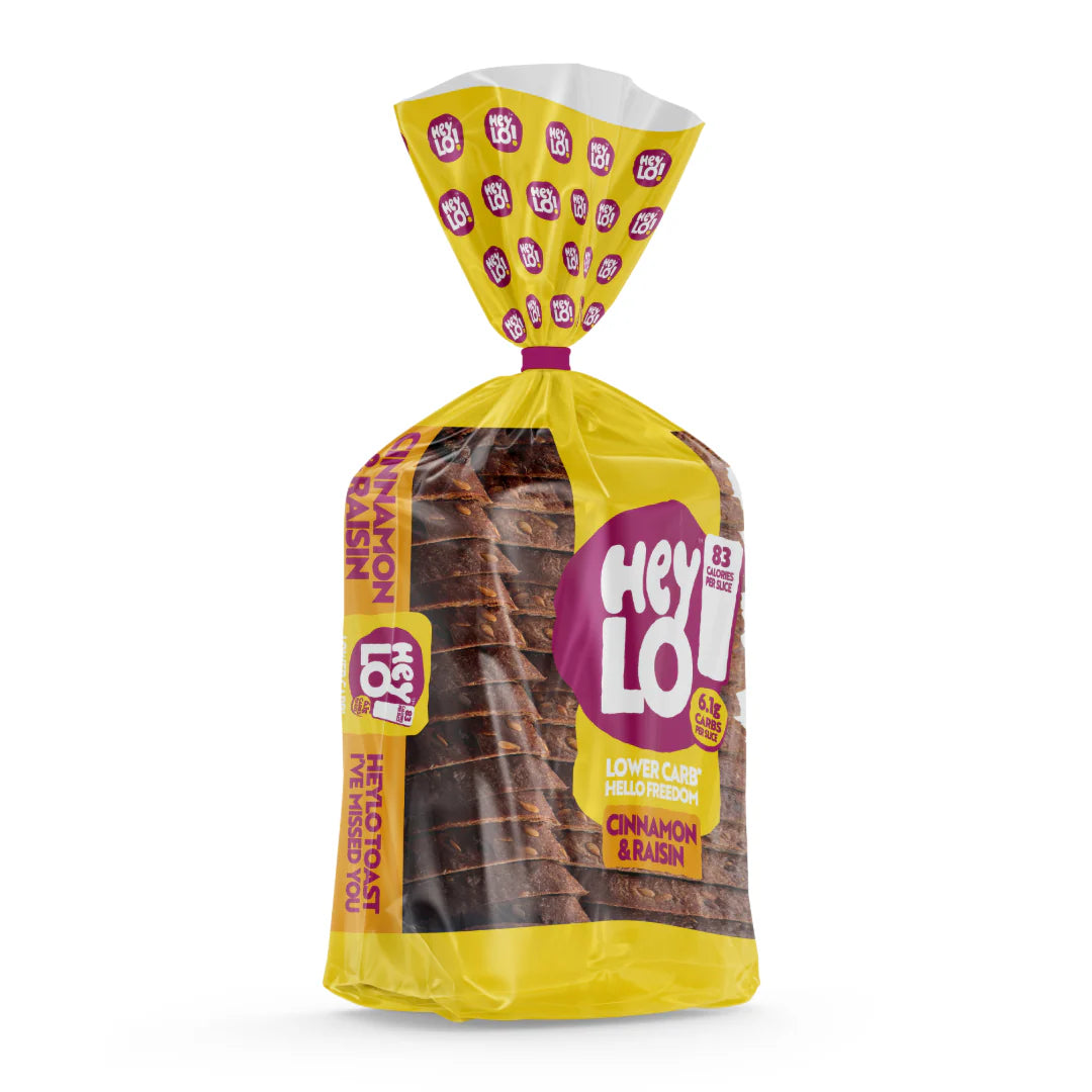 Heylo Cinnamon & Raisin Low Carb Bread Loaf 450g