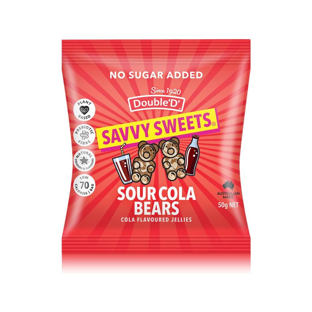 Savvy Sweets Sour Cola Bears 50g