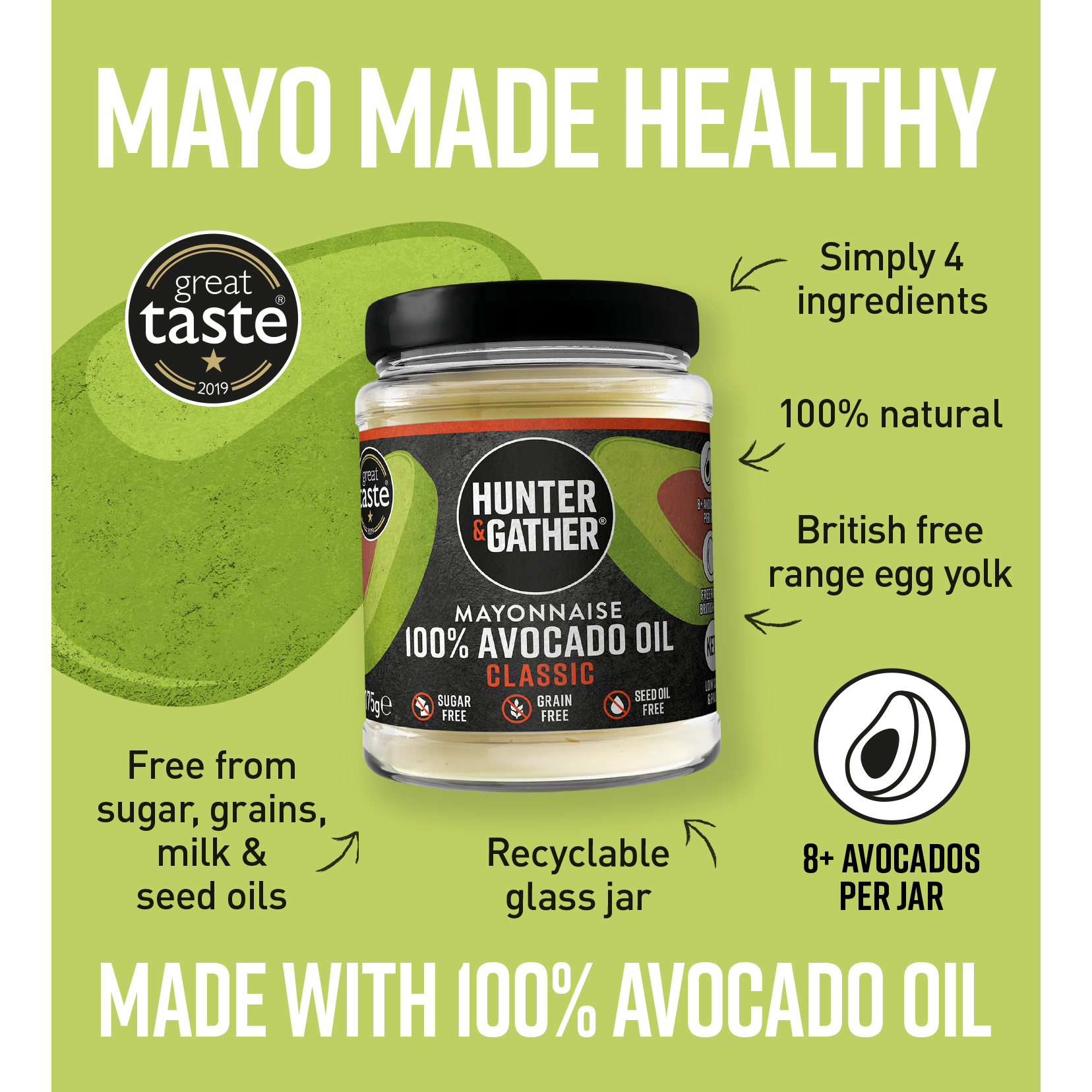 Hunter & Gather Avocado Oil Mayonnaise 175g