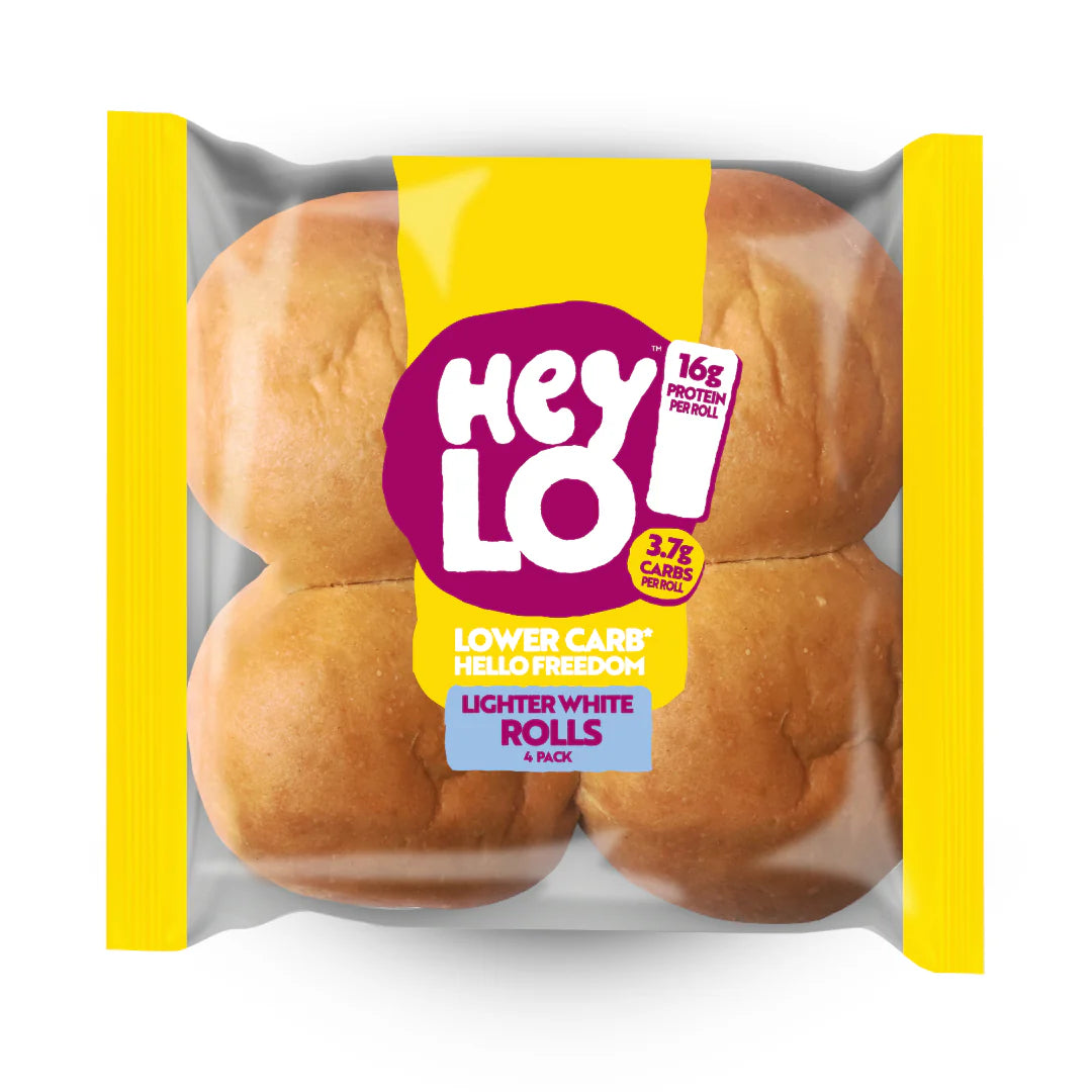Heylo Lighter White Low Carb Bread Rolls - 4 x 60g