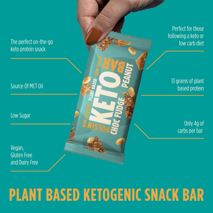Pulsin Choc Fudge & Peanut Keto Bar 50g