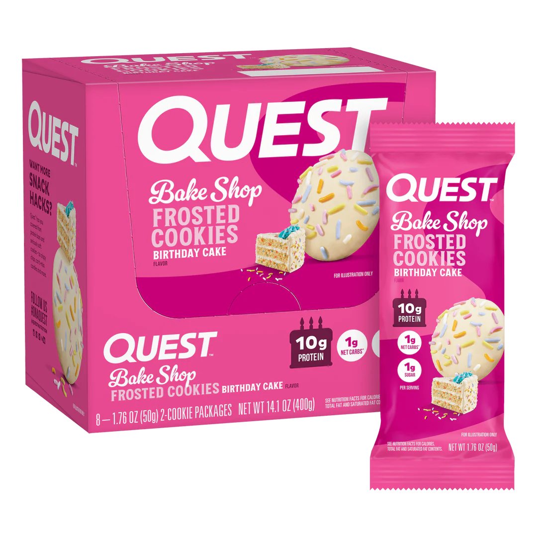 Quest Low Carb Frosted Cookie Twin Pack - Birthday Cake 50g