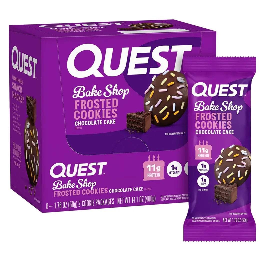 Quest Low Carb Frosted Cookie Twin Pack - Chocolate Cake 50g