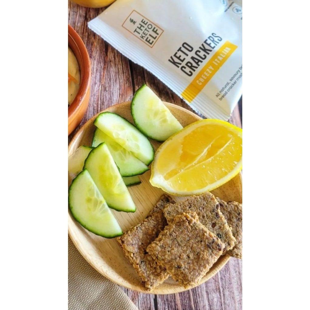 The Keto Elf Low Carb Keto Crackers - Cheezy Italian 30g