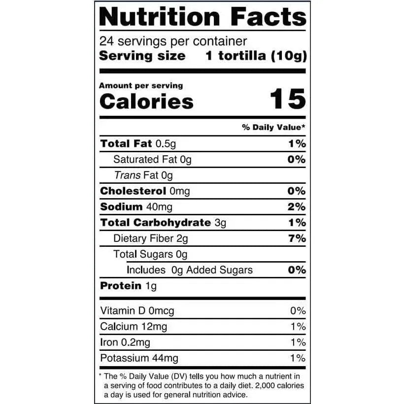 Mr Tortilla 1 Net Carb Tortilla Wraps - 24 pack