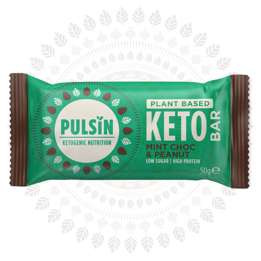Pulsin Mint Choc & Peanut Keto Bar 50g