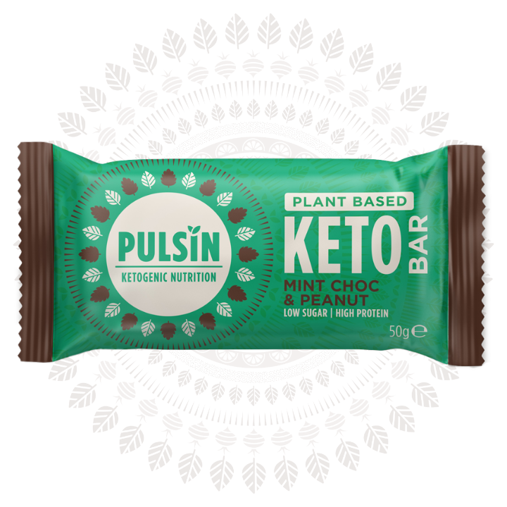 Pulsin Mint Choc & Peanut Keto Bar 50g