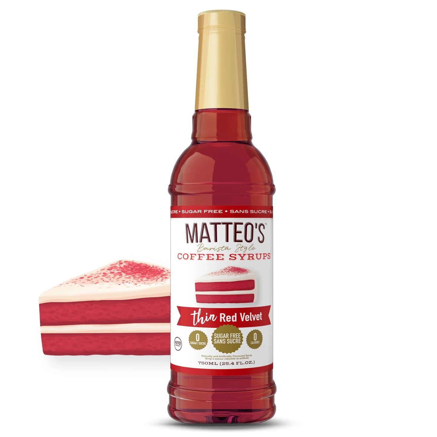 Matteo's Keto Coffee Syrup - Red Velvet 750ml