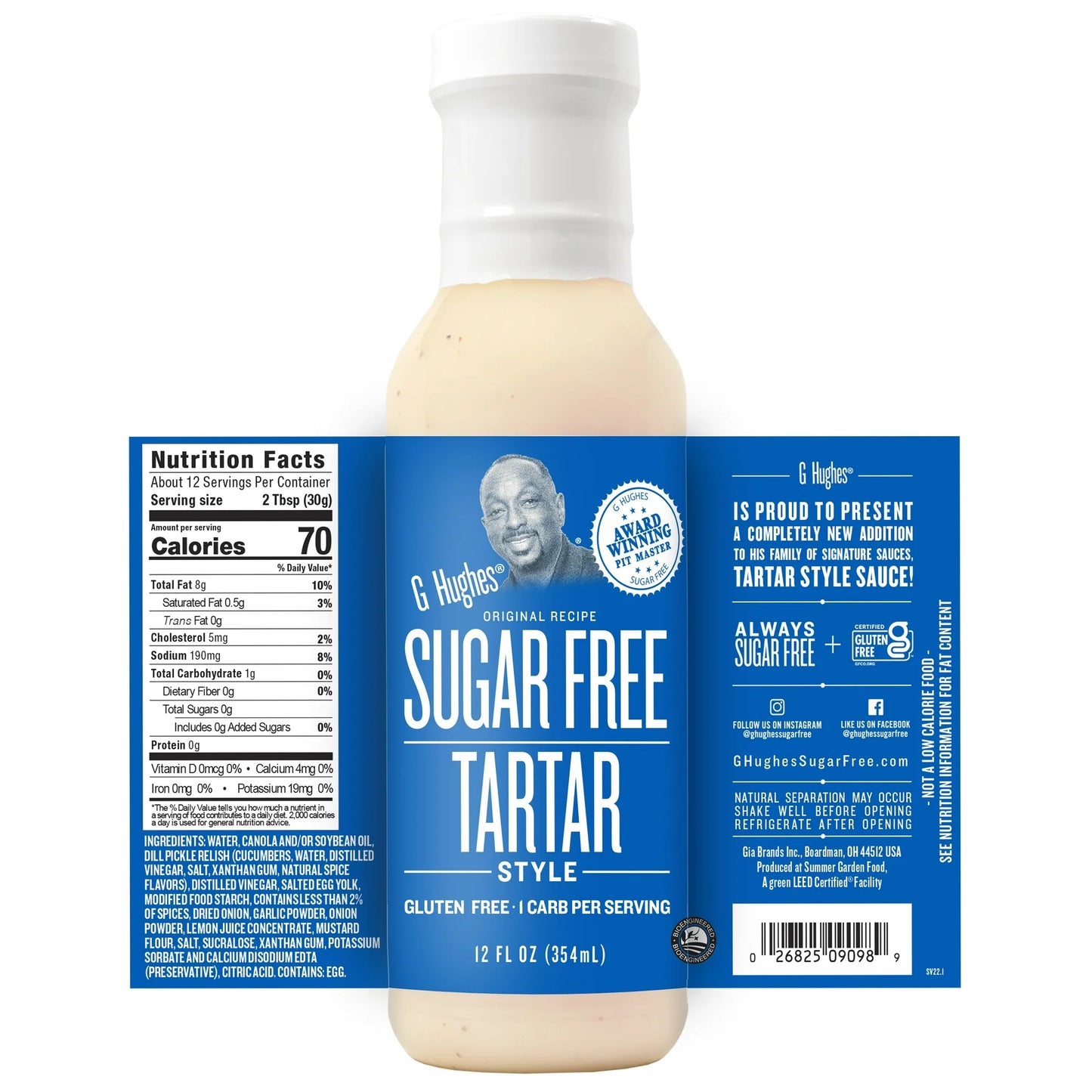 G Hughes Sugar Free Tartar Sauce 354ml