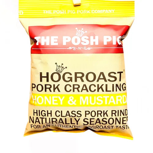 The Posh Pig Pork Crackling - Honey & Mustard 40g