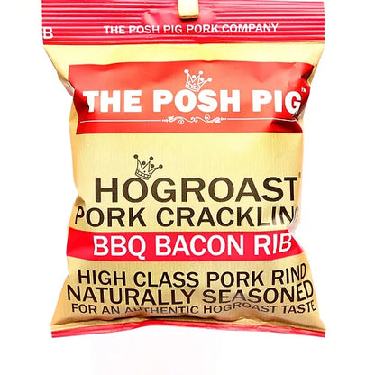 The Posh Pig Pork Crackling - BBQ Bacon Rib 40g