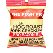 The Posh Pig Pork Crackling - BBQ Bacon Rib 40g