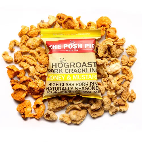 The Posh Pig Pork Crackling - Honey & Mustard 40g