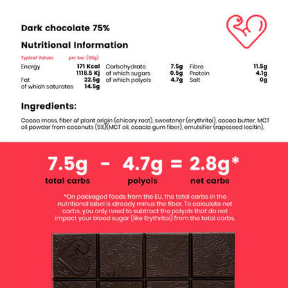 Keto Dark Chocolate with MCT 50g