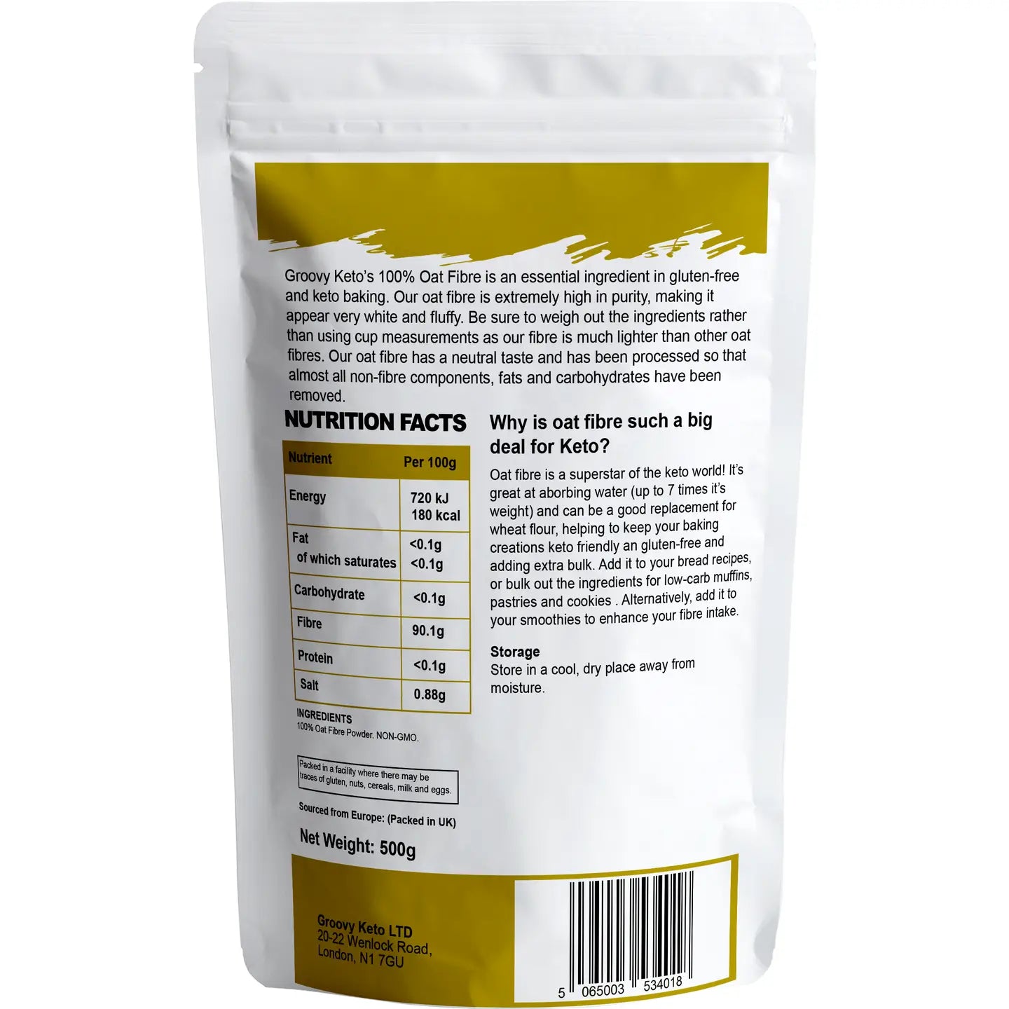 Groovy Keto Oat Fibre 500g