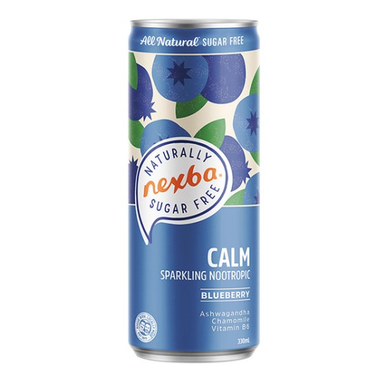 Nexba Calm Blueberry Sparkling Nootropics 330ml