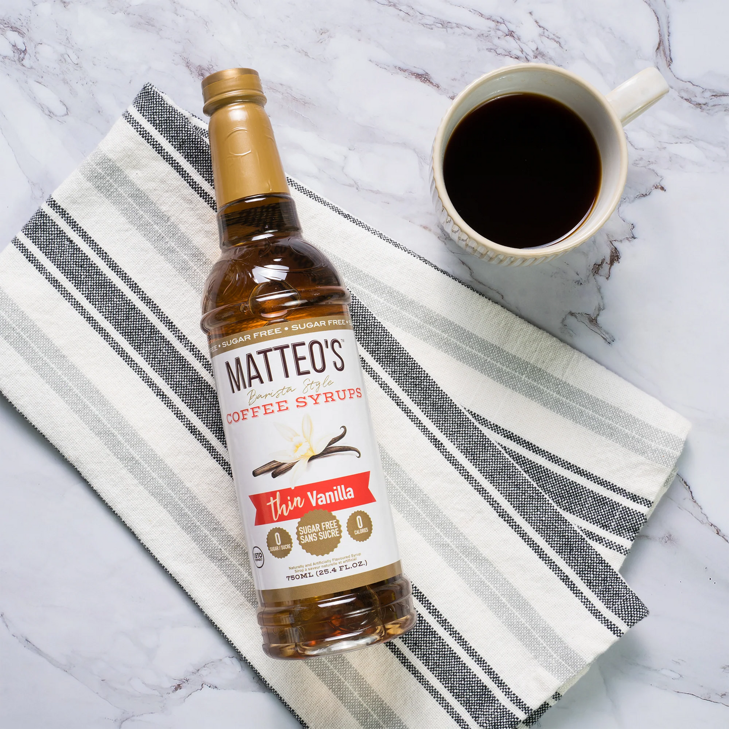 Matteo's Keto Coffee Syrup - Vanilla 750ml