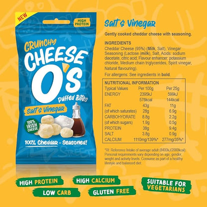 Cheese O's Crunchy Puffed Bites - Salt & Vinegar 25g