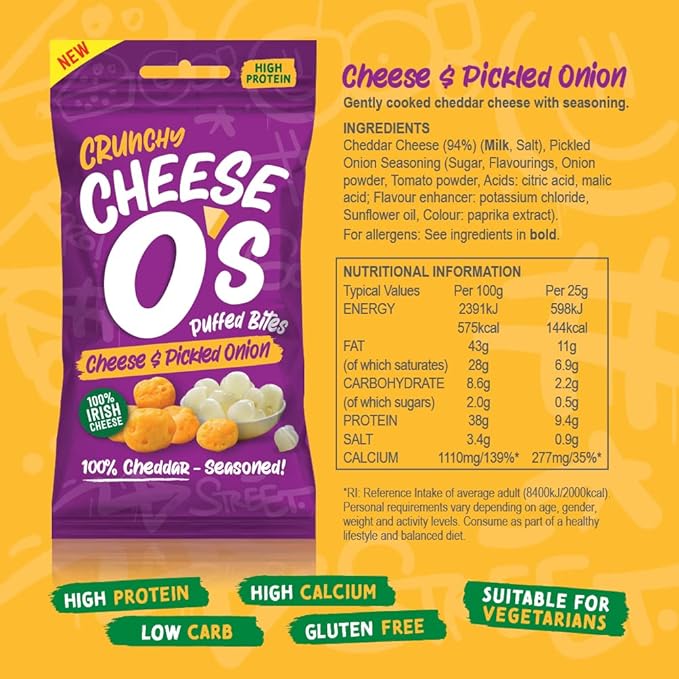 Cheese O's Crunchy Puffed Bites - Pickled Onion 25g