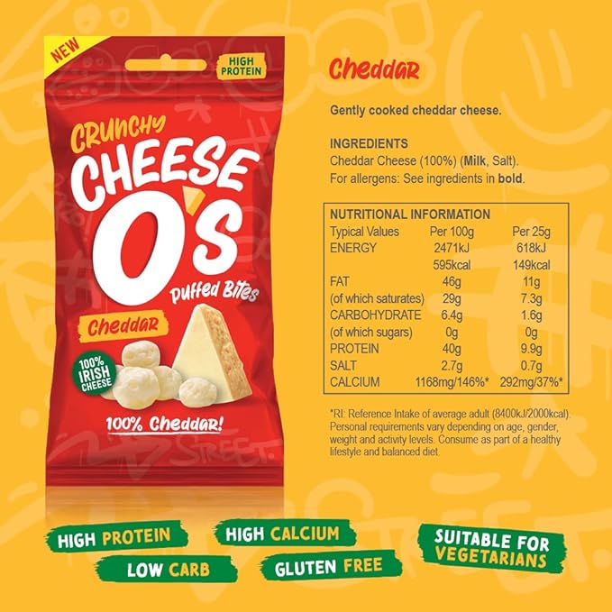 Cheese O's Crunchy Puffed Bites - Cheddar 25g