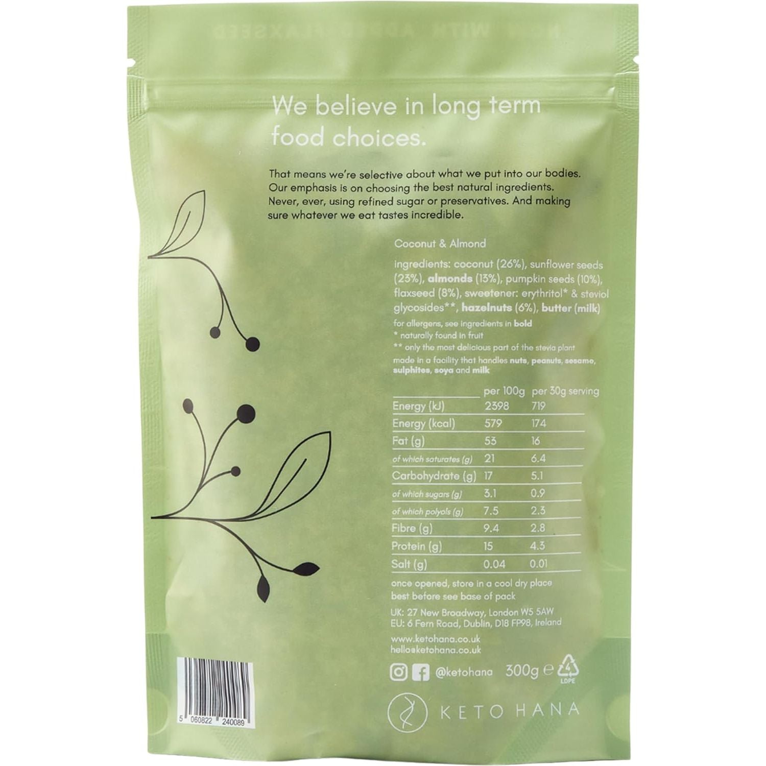 Keto Hana Coconut & Almond (Original Butter) Granola 300g