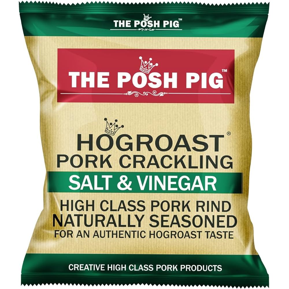 The Posh Pig Pork Crackling - Salt & Vinegar 40g