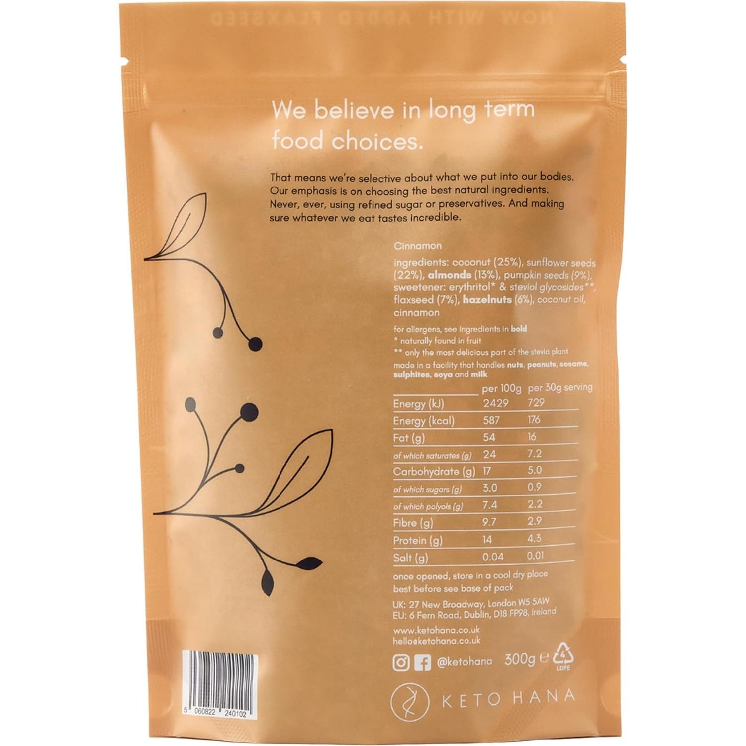 Keto Hana Cinnamon Granola 300g