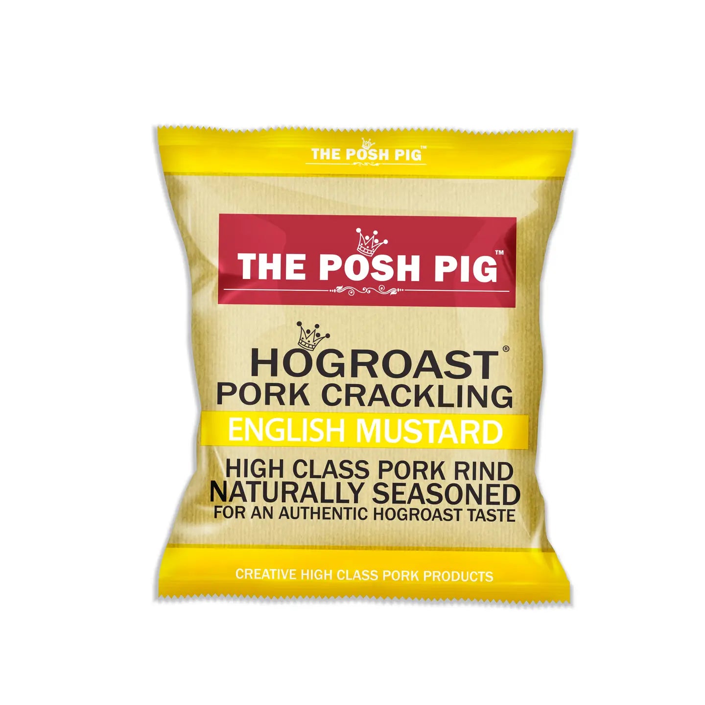 The Posh Pig Pork Crackling - English Mustard 40g