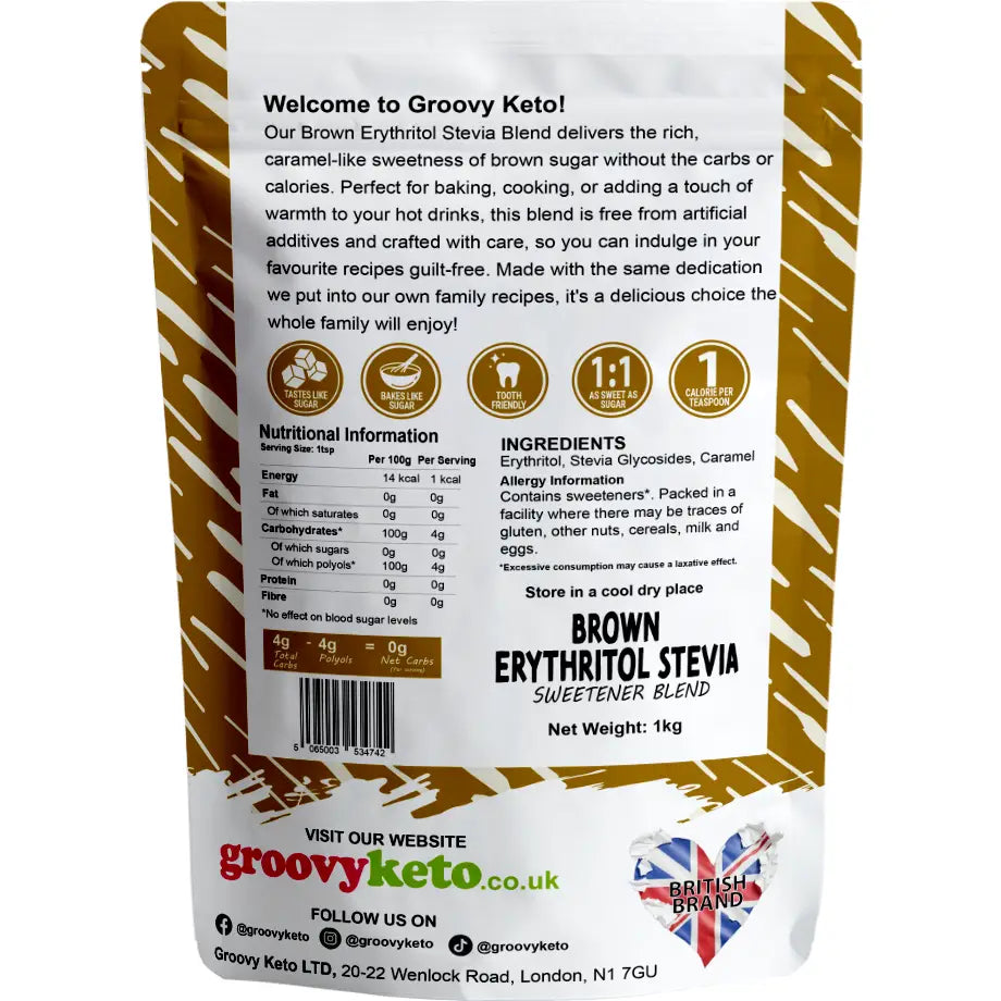 Groovy Keto Brown Erythritol & Stevia Blend 1kg