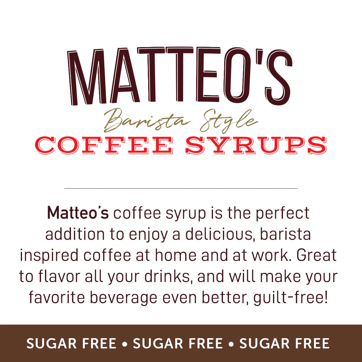 Matteo's Keto Coffee Syrup - Hazelnut 750ml