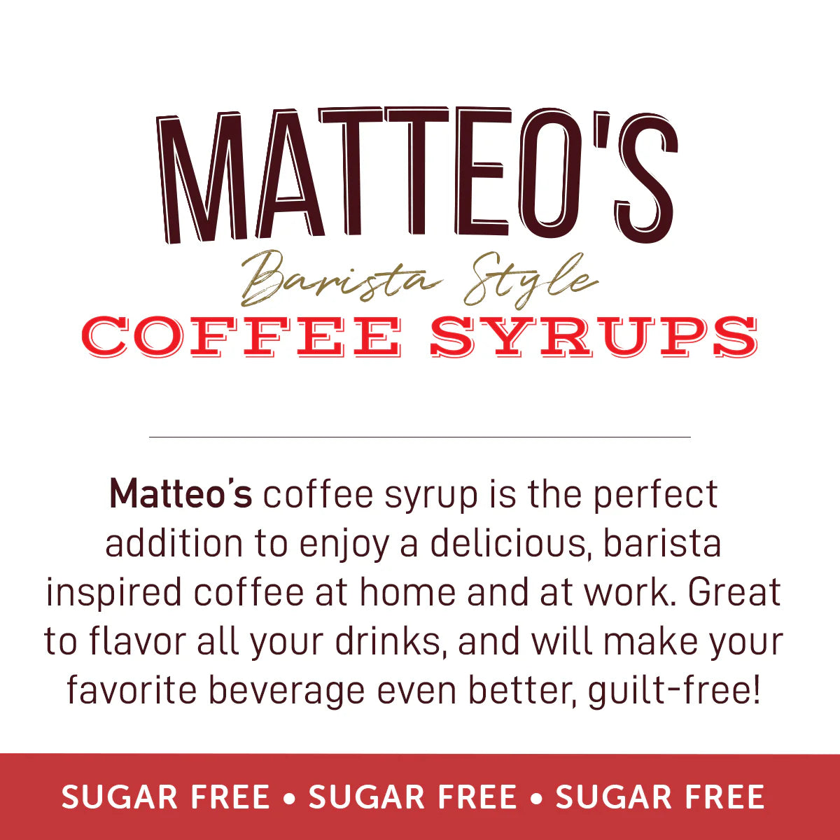 Matteo's Keto Coffee Syrup - Red Velvet 750ml