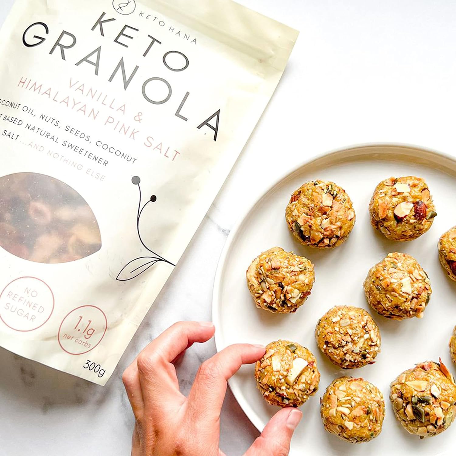 Keto Hana Vanilla & Pink Sea Salt Granola 300g
