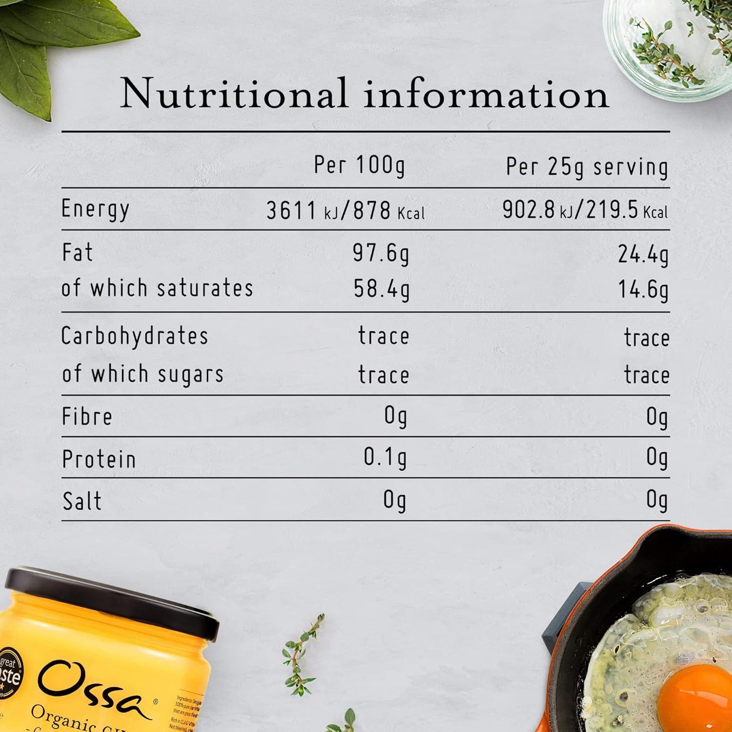 Ossa Organic Grass Fed Ghee 265g