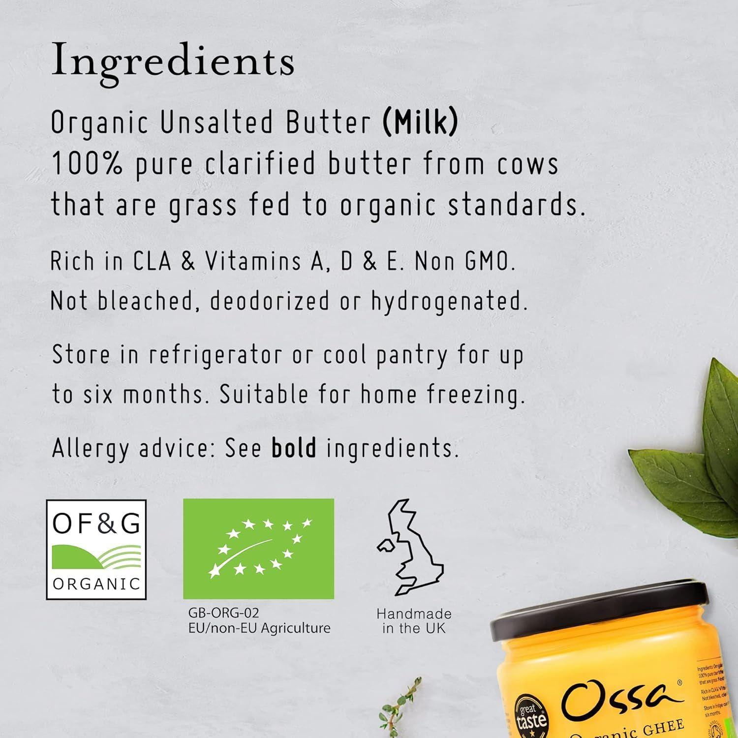 Ossa Organic Grass Fed Ghee 265g