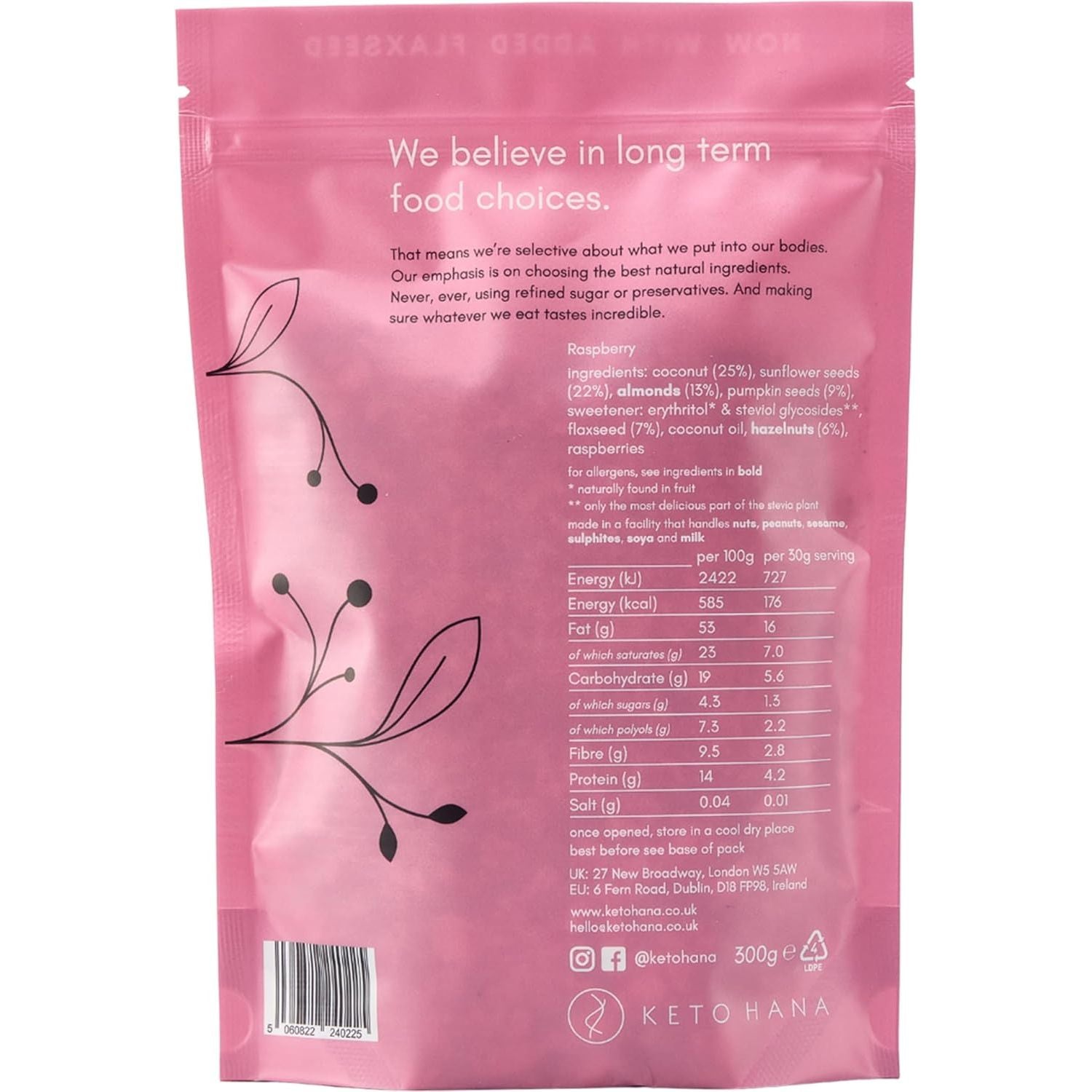 Keto Hana Raspberry Granola 300g