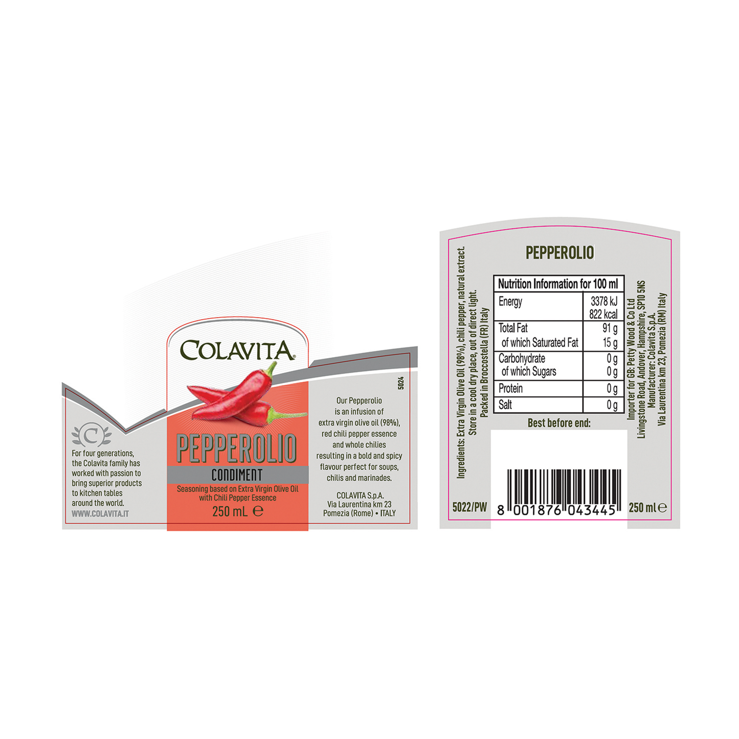 Colavita Chilli Extra Virgin Olive Oil 250ml