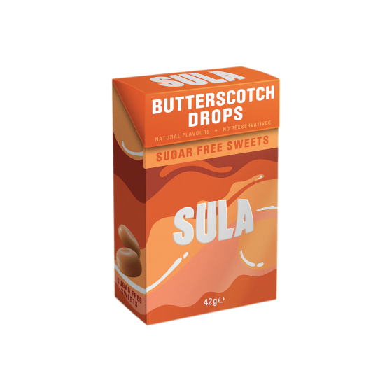 Sula Sugar Free Sweets - Butterscotch Drops 42g