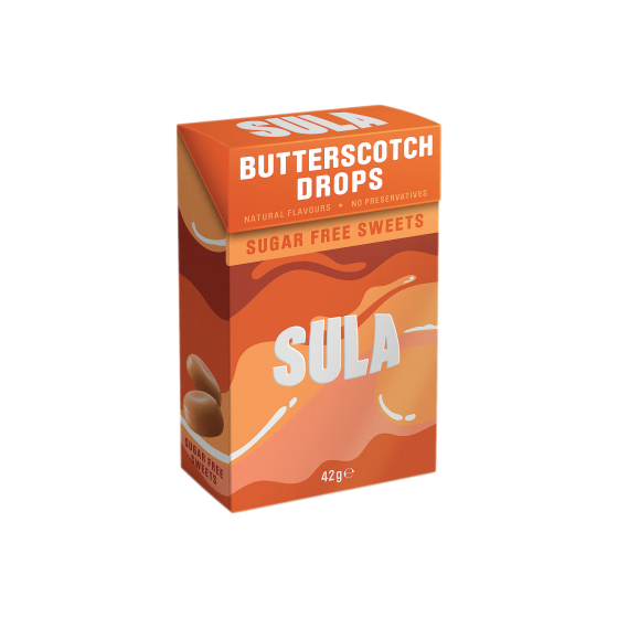 Sula Sugar Free Sweets - Butterscotch Drops 42g