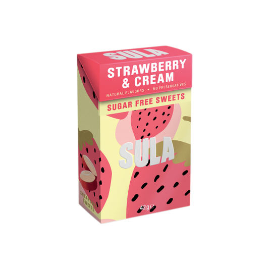 Sula Sugar Free Sweets - Strawberry & Cream 42g