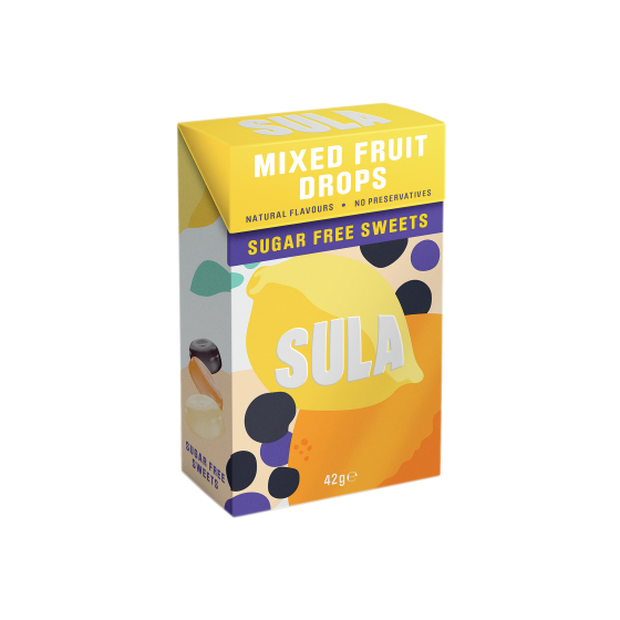 Sula Sugar Free Sweets - Mixed Fruit Drops 42g