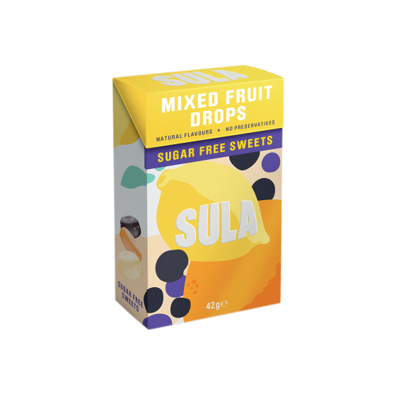Sula Sugar Free Sweets - Mixed Fruit Drops 42g