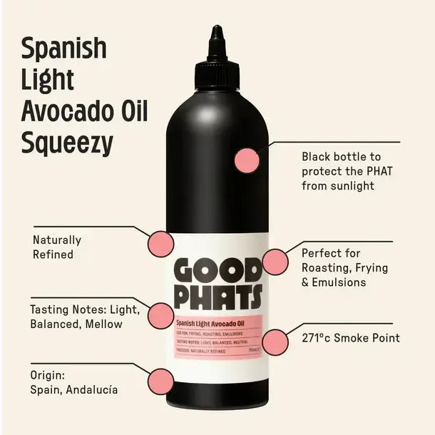 Good Phats Spanish Light Avocado Oil Squeezy 750ml