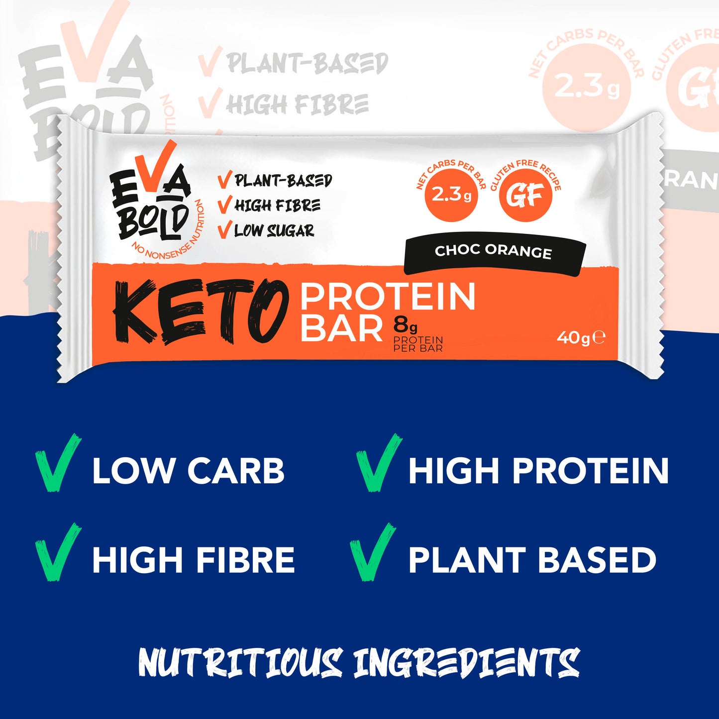 Eva Bold Chocolate Orange Keto Bar 40g