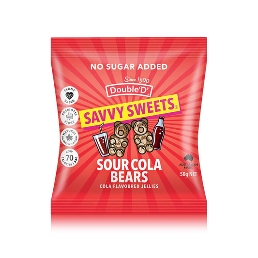 Savvy Sweets Sour Cola Bears 50g