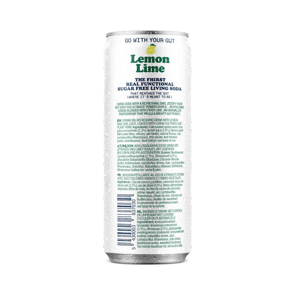 Fhirst Zero Sugar Living Soda - Lemon Lime 330ml